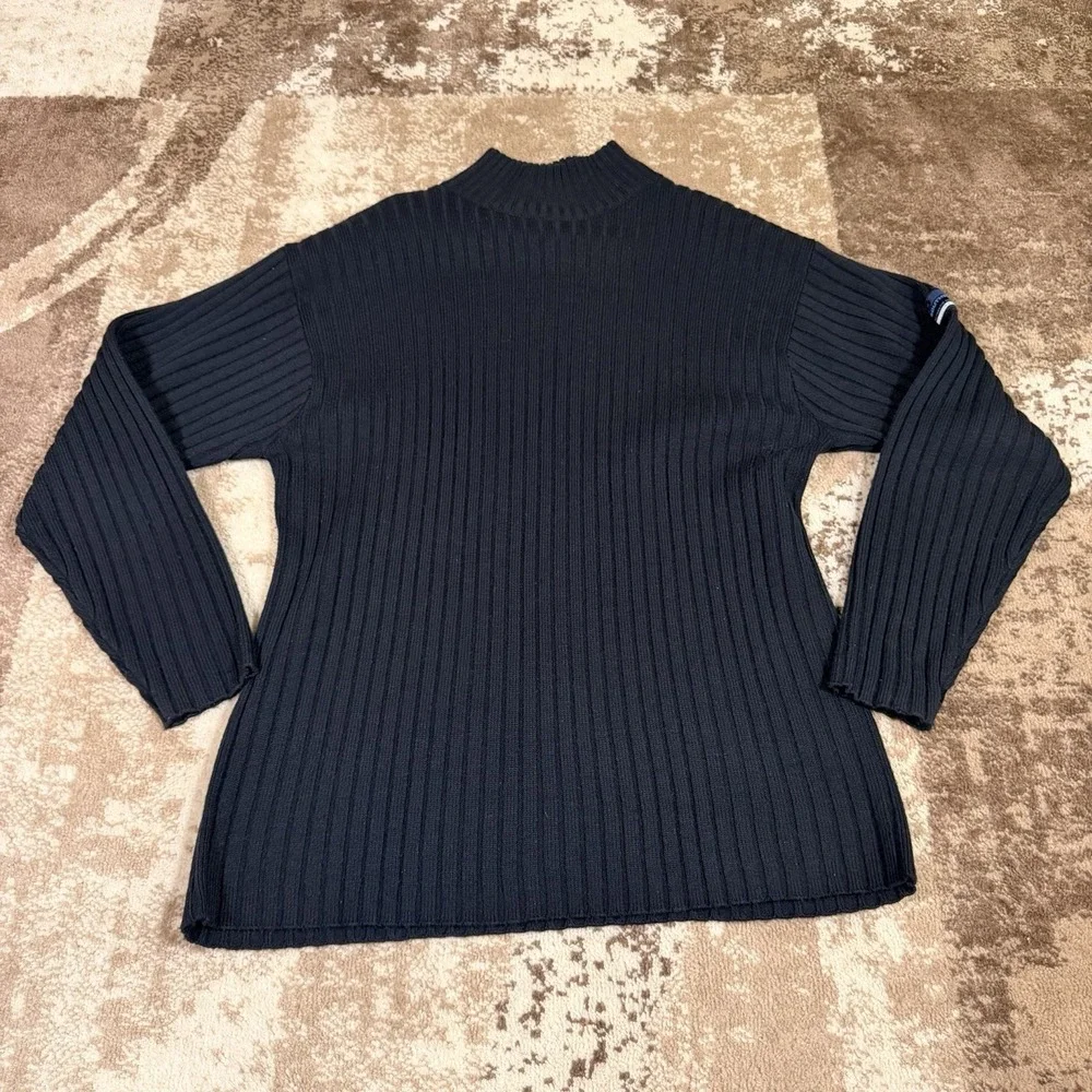 Southpole Sweater Mens Large Navy Turtleneck Ribbed VTG‎ Y2K Rib Knit Pullover
